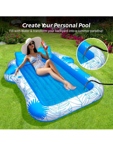Flotador Inflable Grande JIANYHW para Piscina y Playa 178x152cm