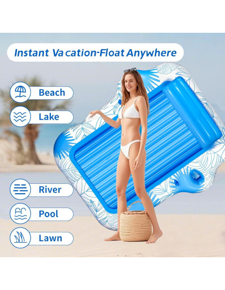 Flotador Inflable Grande JIANYHW para Piscina y Playa 178x152cm