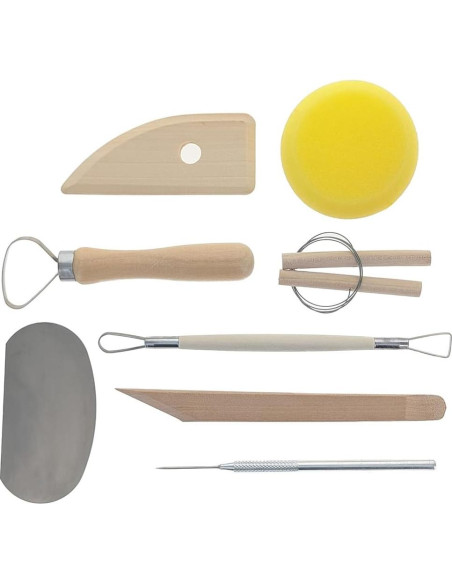 Juego de Herramientas de Cerámica SE 8 Piezas para Principiantes