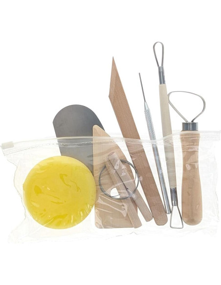 Juego de Herramientas de Cerámica SE 8 Piezas para Principiantes