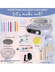 Kit de Rueda de Alfarería CENoz 11.94 cm para Principiantes 2