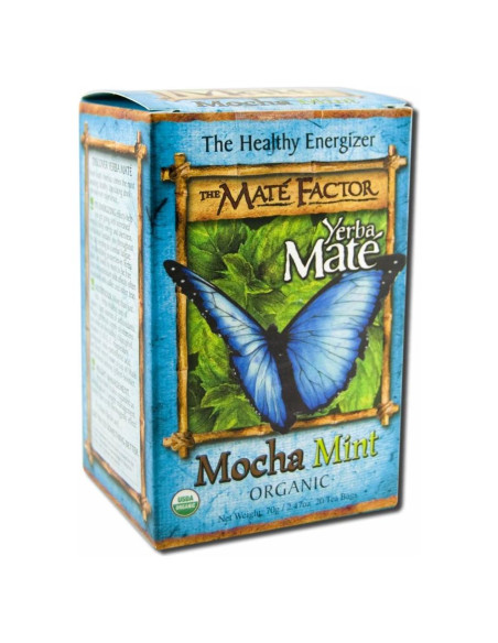 Yerba Mate Orgánica El Factor Mate Mocha Menta - 20 Bolsitas