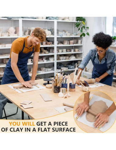 Guía de Palos de Barro Sasylvia 10 Pcs 5 Tamaños Madera