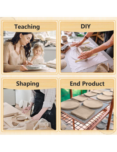 Guía de Palos de Barro Sasylvia 10 Pcs 5 Tamaños Madera