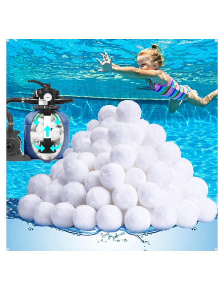 Bolas de Filtro Reutilizables QwayHome 2.1 kg para Piscina