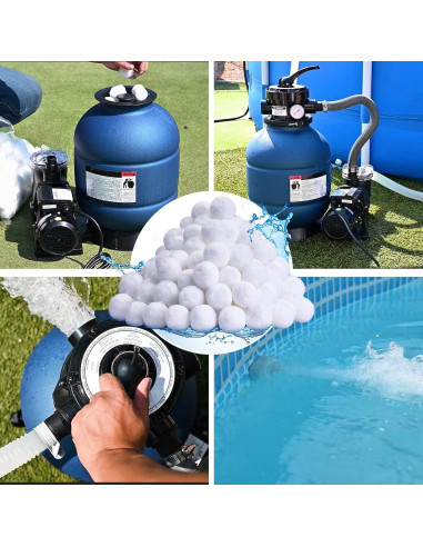Bolas de Filtro Reutilizables QwayHome 2.1 kg para Piscina