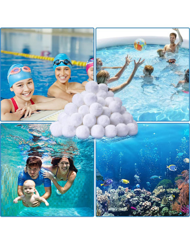 Bolas de Filtro Reutilizables QwayHome 2.1 kg para Piscina