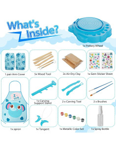 Rueda de Alfarería xiaohuixing para Niños con Arcilla y Pinturas 2