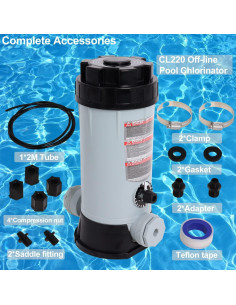 Clorador Automático de Piscina Wadoy CL220 2.09 kg Fácil Instalación 2