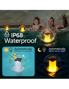 Luz Flotante Solar VISOFO para Piscina IP68 1 Unidad 2