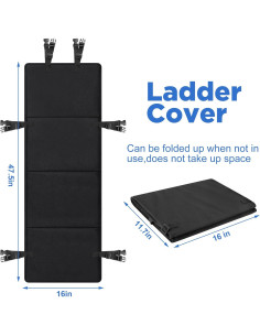 Cubierta Protectora Escalera Piscina Adnee 600D Oxford 120cm 2