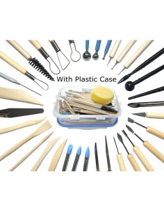 Juego de Herramientas de Cerámica Augernis 57PCS con Estuche 2