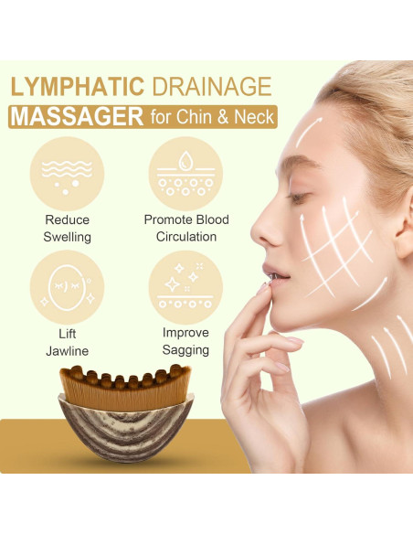 2 Cepillos Faciales EONFAVE para Drenaje Linfático - Masaje Suave