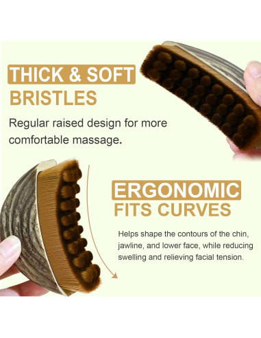 2 Cepillos Faciales EONFAVE para Drenaje Linfático - Masaje Suave