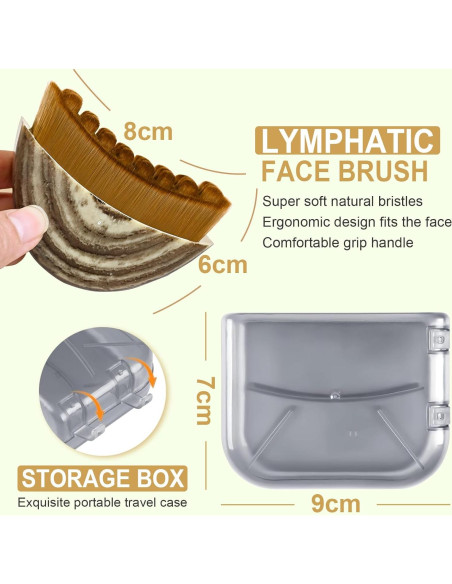 2 Cepillos Faciales EONFAVE para Drenaje Linfático - Masaje Suave