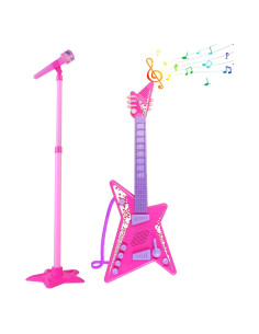 Juego de guitarra y micrófono deAO Kids - Juguete musical 55.88 cm