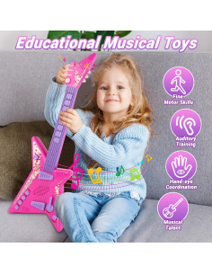 Juego de guitarra y micrófono deAO Kids - Juguete musical 55.88 cm 2