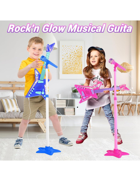 Juego de guitarra y micrófono deAO Kids - Juguete musical 55.88 cm
