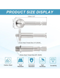 Adaptador de Montaje para Micrófono PATIKIL 17mm Plata 2