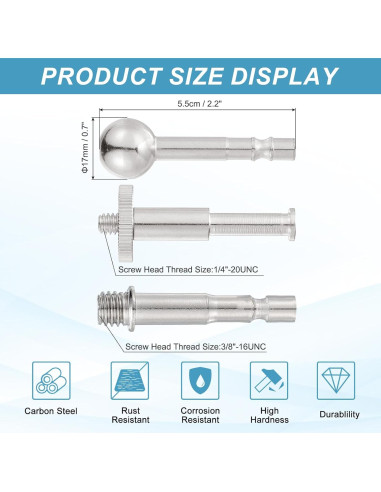 Adaptador de Montaje para Micrófono PATIKIL 17mm Plata