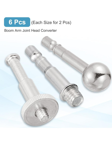 Adaptador de Montaje para Micrófono PATIKIL 17mm Plata