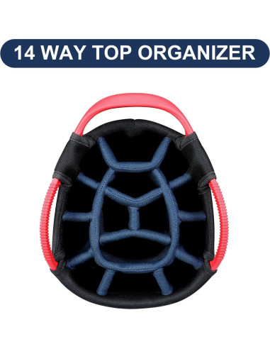 Bolsa de Golf para Carro LONGCHAO 14 Divisores Ligera con Funda