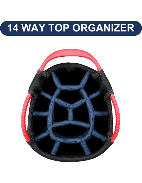 Bolsa de Golf para Carro LONGCHAO 14 Divisores Ligera con Funda