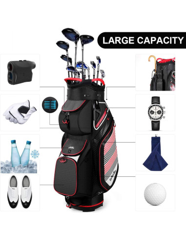 Bolsa de Golf para Carro LONGCHAO 14 Divisores Ligera con Funda