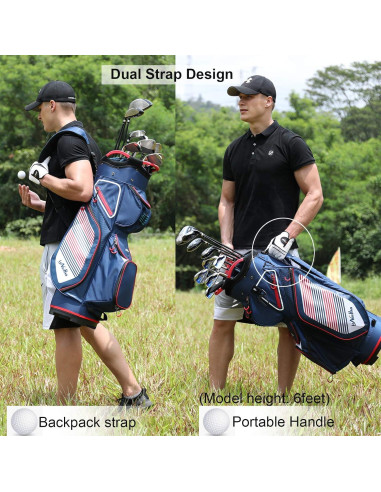 Bolsa de Golf para Carro LONGCHAO 14 Divisores Ligera con Funda