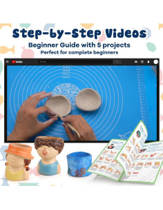 Kit de Cerámica HEJIN para Principiantes 1.5Kg con Herramientas 2