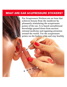 Kit de Acupuntura con Semillas de Oído Genérico Plata 100pcs 2