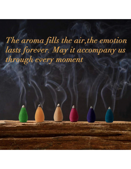 Conos de Incienso de Retroceso Sukh - 108 PCS Aromatizados