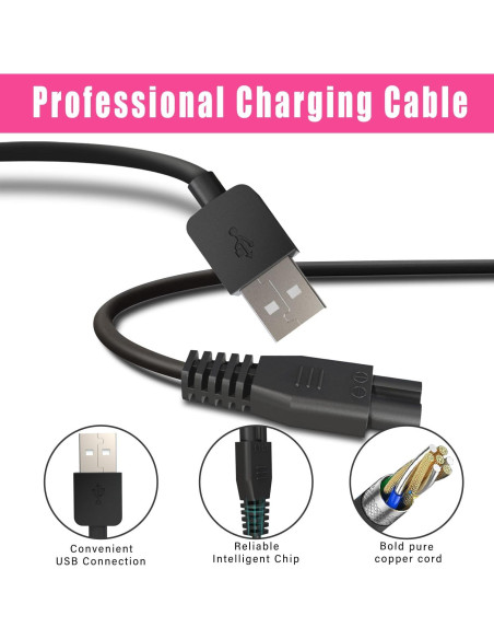 Cargador Universal USB Pinkind para Cortadoras de Cabello