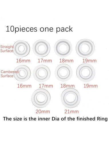 Molde de Silicona para Anillos - 10 Piezas - Fabricación de Joyas