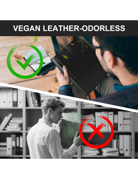Carpeta de 3 Anillas Leathario Cuero Vegano A4 con Protectores
