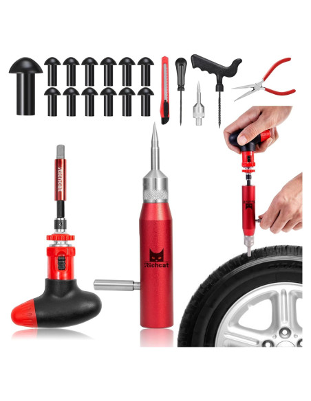 Kit de Reparación Neumáticos Tubeless Richcat 12 Piezas