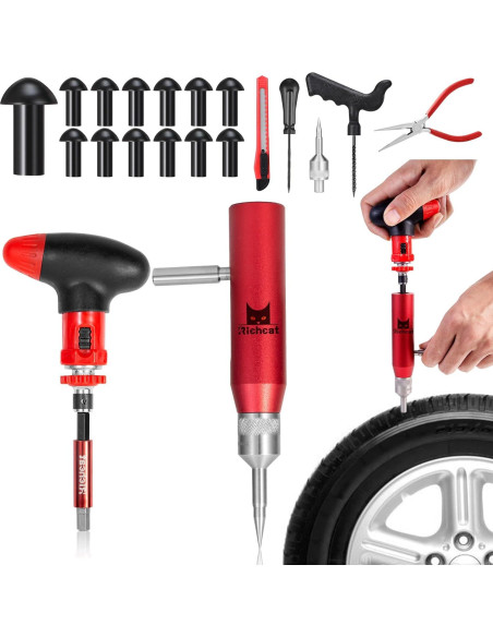 Kit de Reparación Neumáticos Tubeless Richcat 12 Piezas