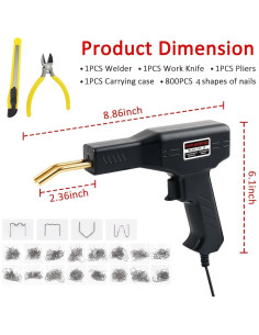Kit de Soldador de Plástico YGDMD para Automóviles 800 Grapas 2