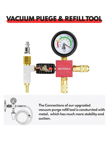 Kit de Prueba y Relleno de Refrigerante BILITOOLS 28 Piezas