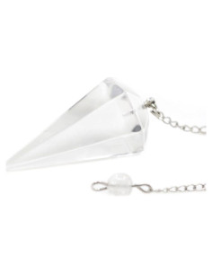 Péndulo de Cuarzo Claro Natural JUSTINSTONES 38mm Reiki