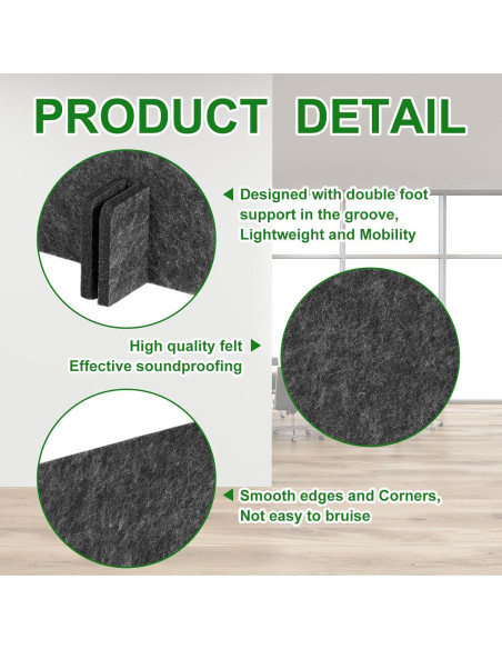 Paquete de 2 Divisores Acústicos DoubleFill 60x120 cm Gris