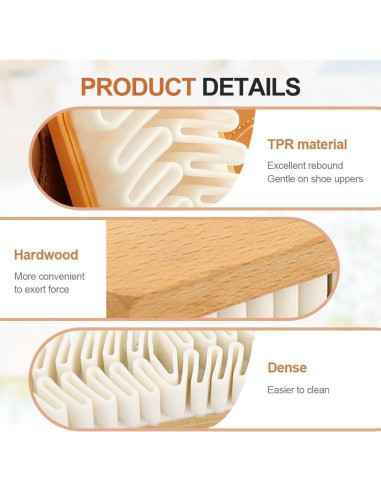 2 Piezas Cepillo de Ante y Borrador Genérico para Zapatos