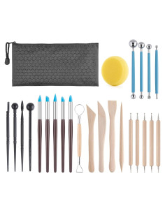 Kit de Herramientas de Arcilla Panda Mimi 25 Pcs Modelado