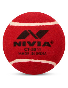 Pelota de Cricket Nivia Heavy Red - Goma 136g