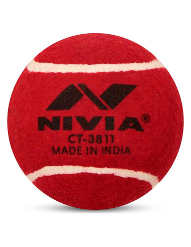 Pelota de Cricket Nivia Heavy Red - Goma 136g