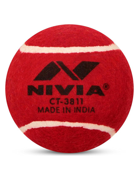 Pelota de Cricket Nivia Heavy Red - Goma 136g