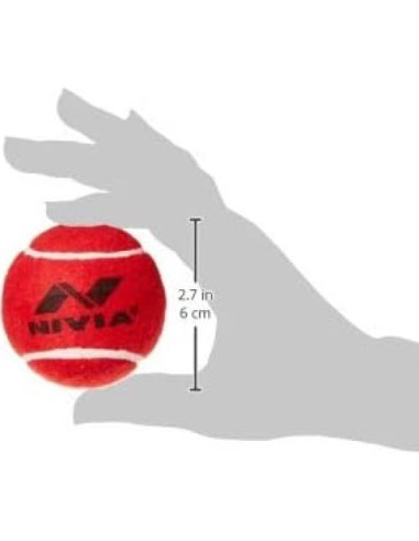 Pelota de Cricket Nivia Heavy Red - Goma 136g