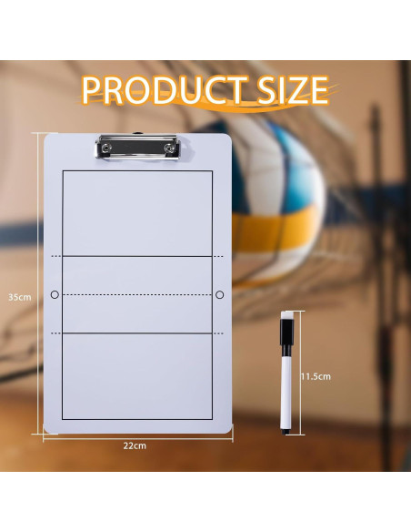 Tablero de Borrado en Seco Joyeee para Voleibol 35 x 22 cm