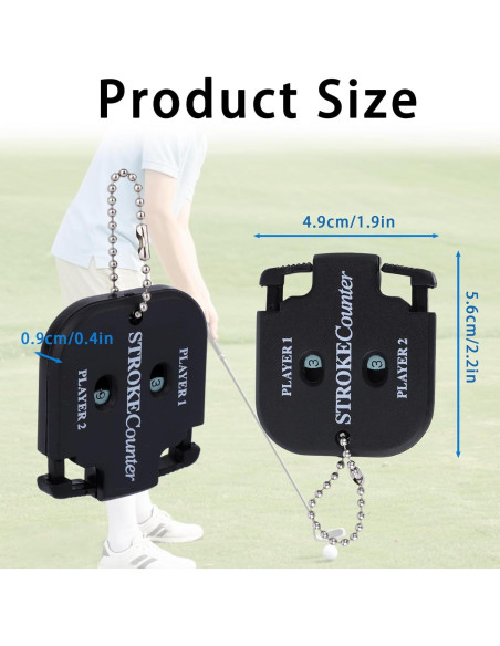 Contadores de Golpes de Golf Goktvai A32454 - 2 Pcs Portátiles