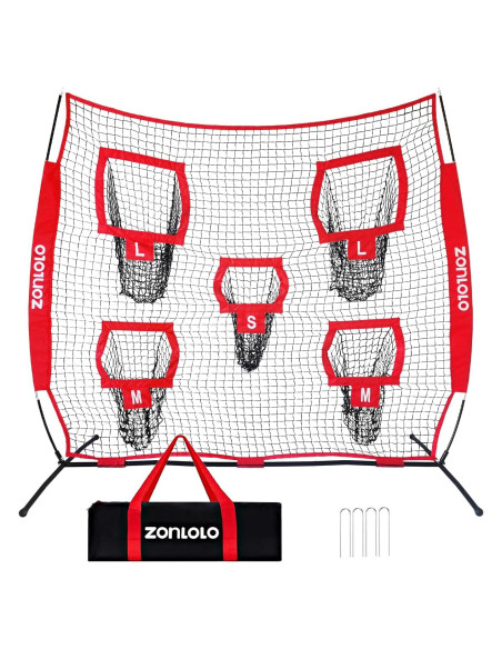 Red de Lanzamiento de Fútbol Zonlolo 2.13x2.13m con 5 Objetivos